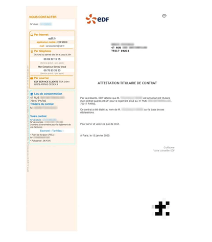 Justificatif de domicile