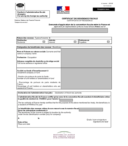 Justificatif de résidence